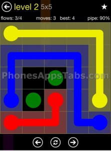 Flow Free App Cheats 5x5 level 2 Flow Free App Cheats 5x5 level 2