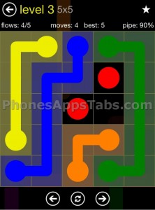 Flow Free App Cheats 5x5 level 3 Flow Free App Cheats 5x5 level 3