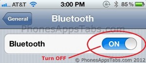 Turn Bluetooth OFF