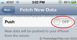 Turn Data Push OFF