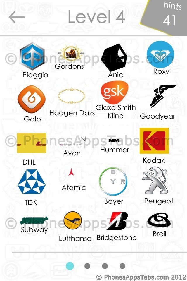 Logo Quiz Game Answers - Level 4 - Logos Game