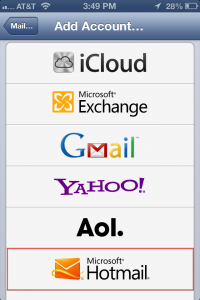 Hotmail Mail Setup