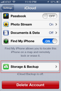 iCloud Storage & Backup