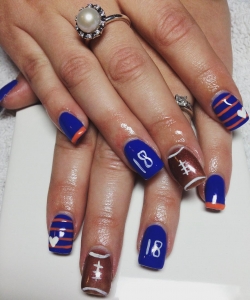 Blue Nails for Devner Bronchos