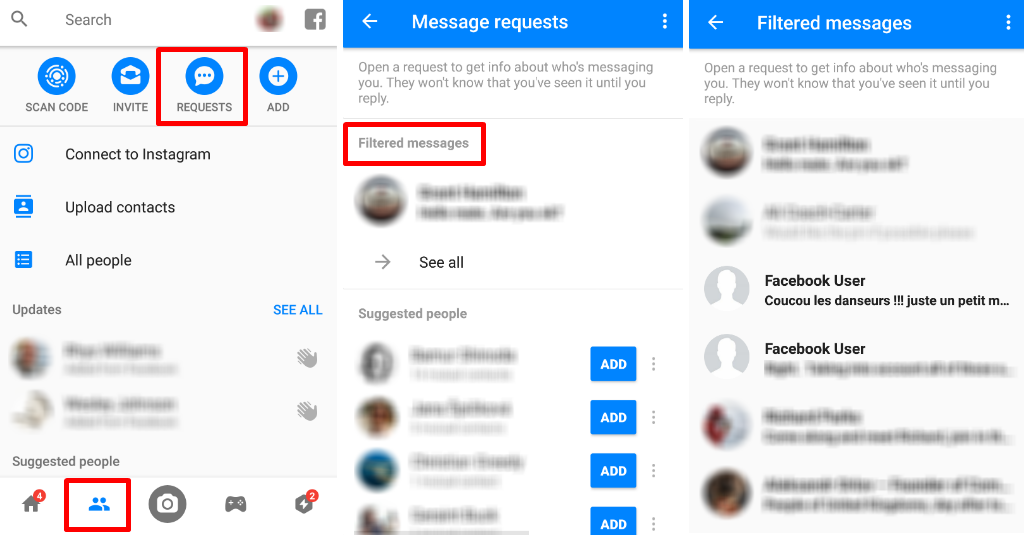 how to open marketplace messages on messenger
