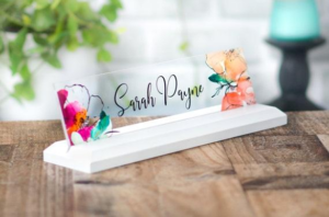 A nameplate for the house